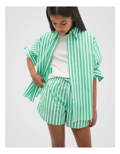 Stripe Shirt in Jewel Green