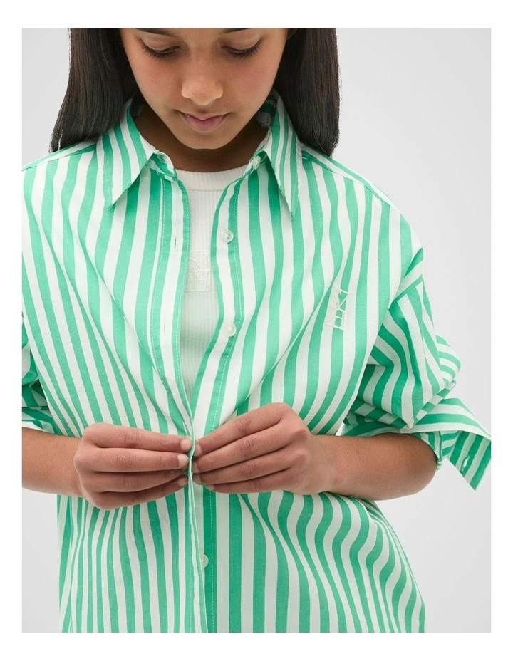 Stripe Shirt in Jewel Green image 4
