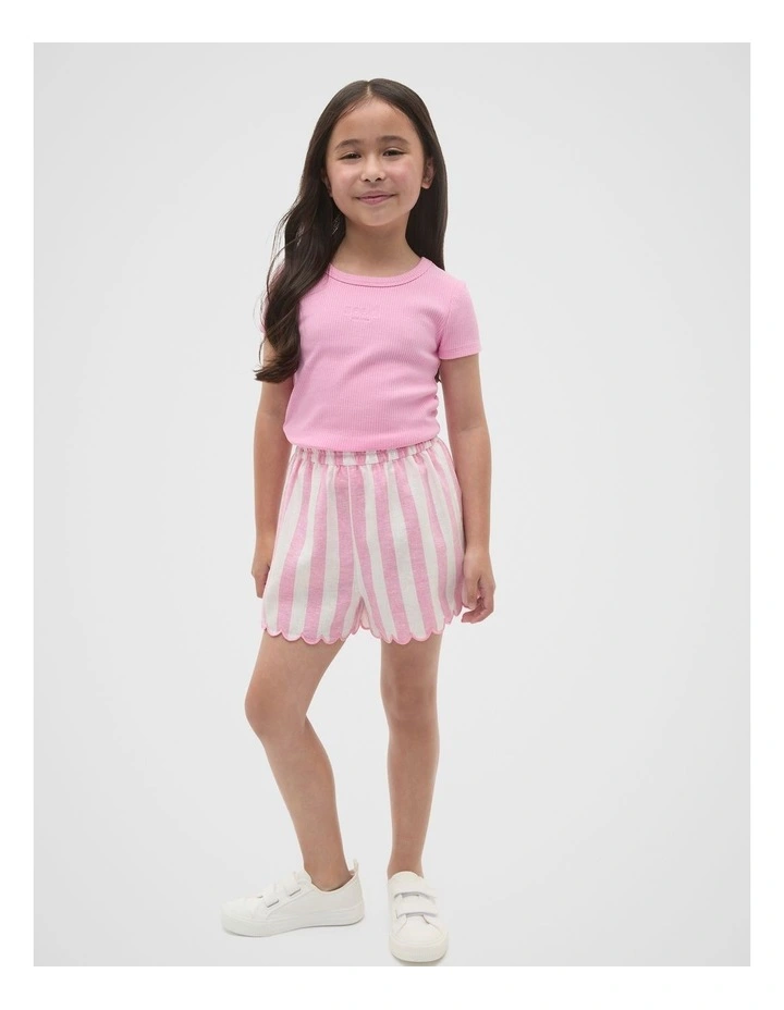 Core Logo Rib Tee in Candy Pink image 3