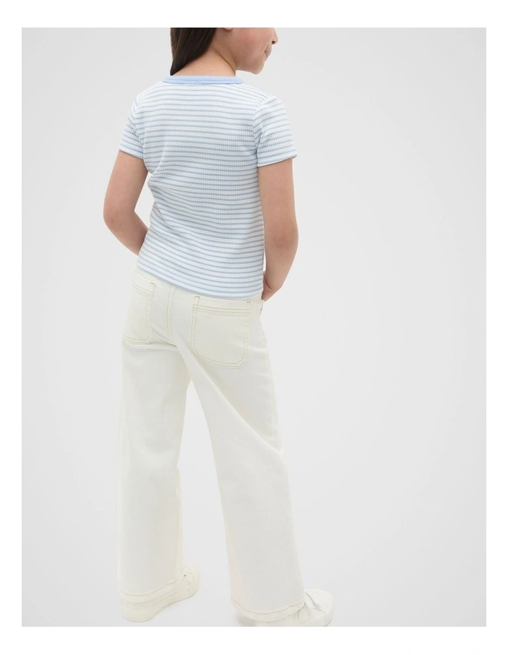 Core Logo Rib Tee in Luna Blue image 2
