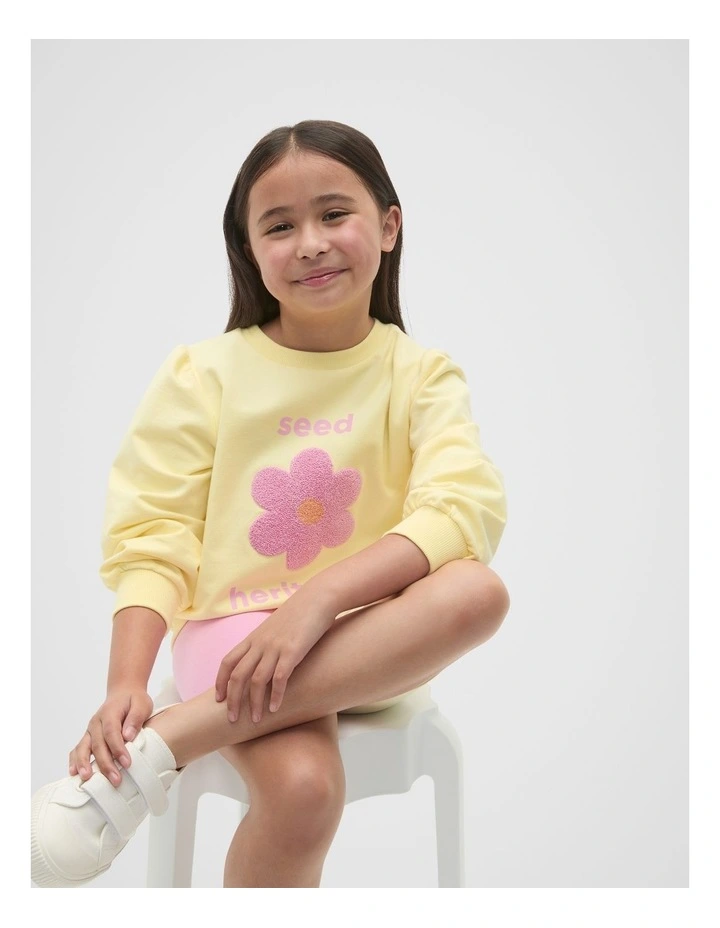Floral Sweat in Daffodil image 1