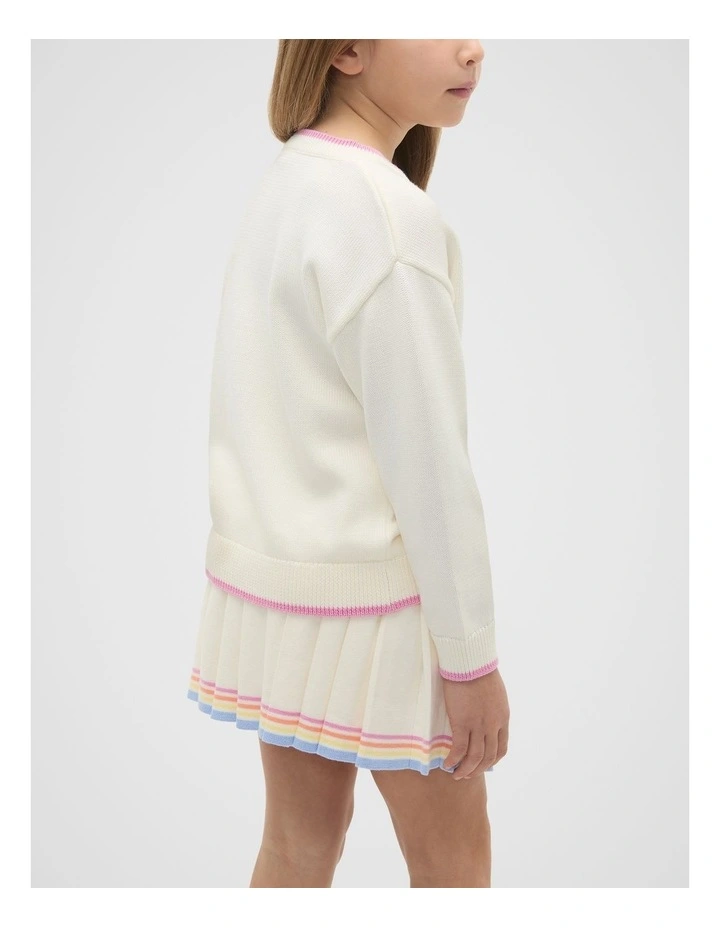 Logo Knit Sweater in Canvas image 2