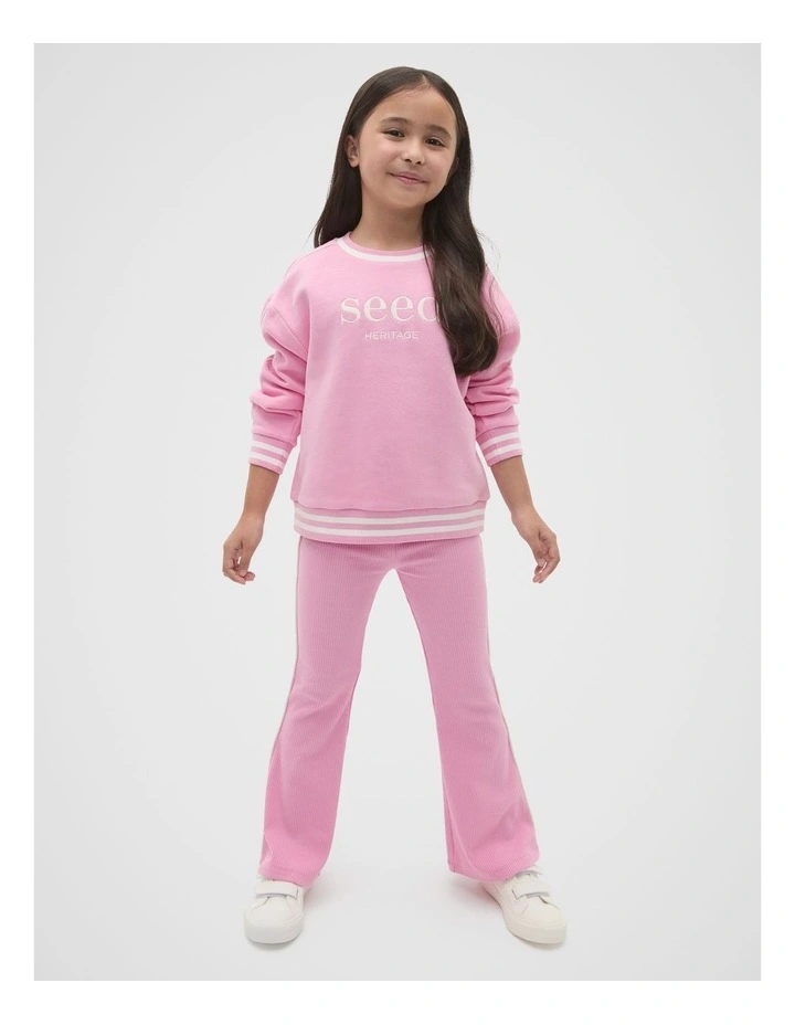 Piped Kick Flare in Candy Pink image 3