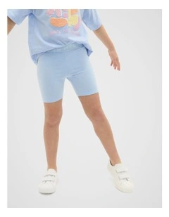 Core Logo Bike Short in Luna Blue