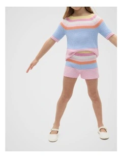Stripe Knit Short in Multi