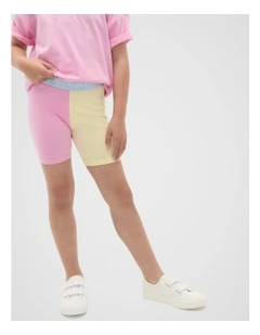 Colour Block Bike Short in Multi