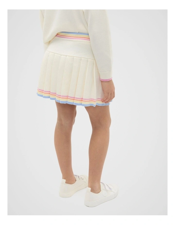 Pleat Knit Skirt in Canvas image 2