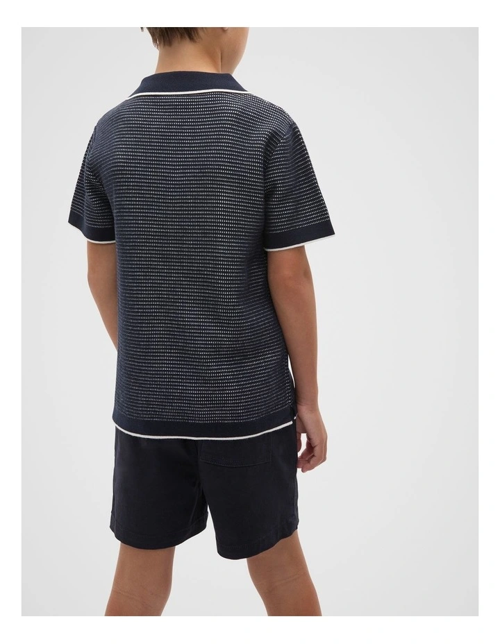 Knit Polo in Midnight Blue image 2
