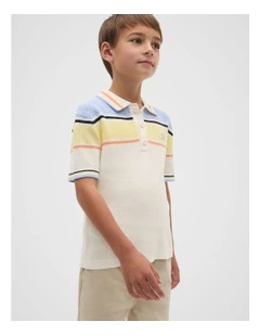 Knit Sports Polo in Canvas