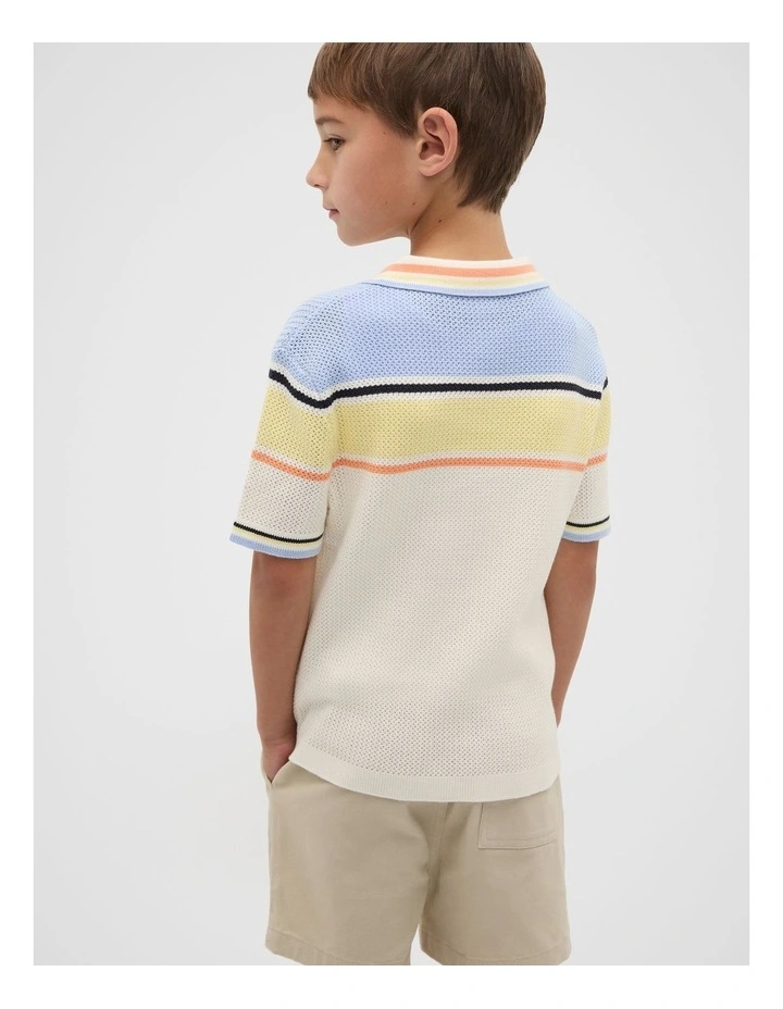 Knit Sports Polo in Canvas image 2