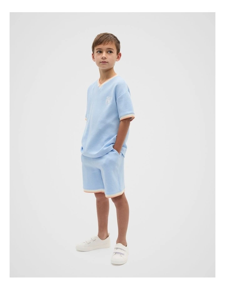 Longline Sports Short in Luna Blue image 3