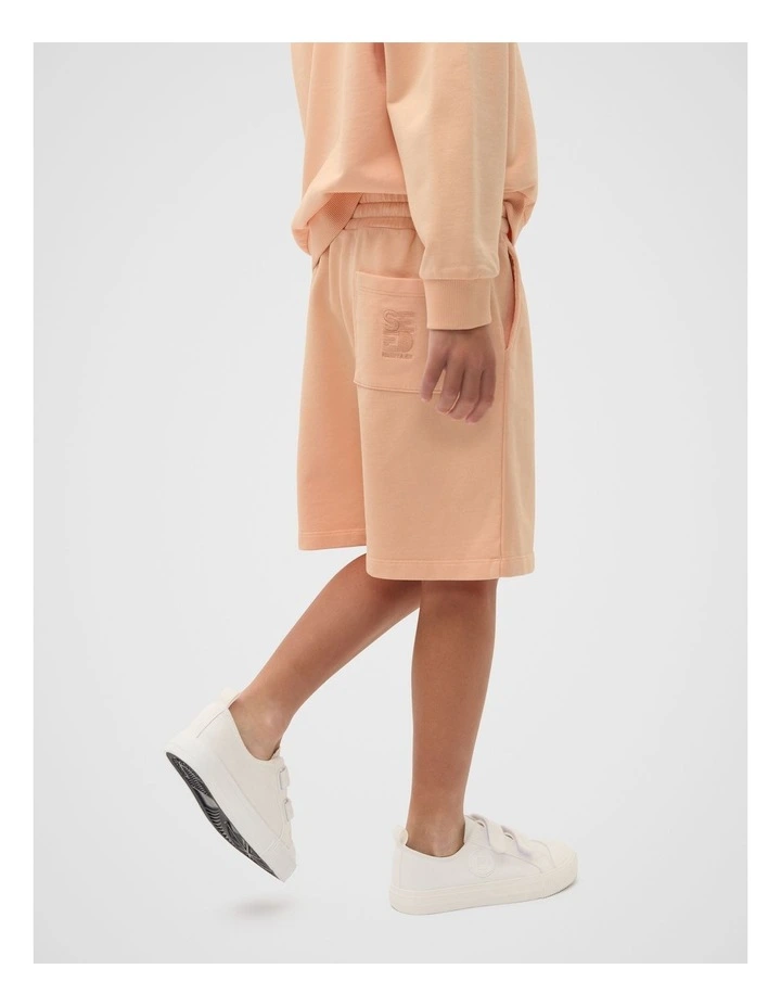 Longline Garment Dye Short in Washed Apricot image 2