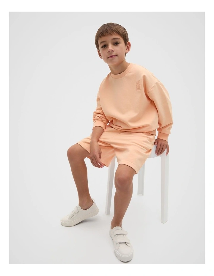 Longline Garment Dye Short in Washed Apricot image 3