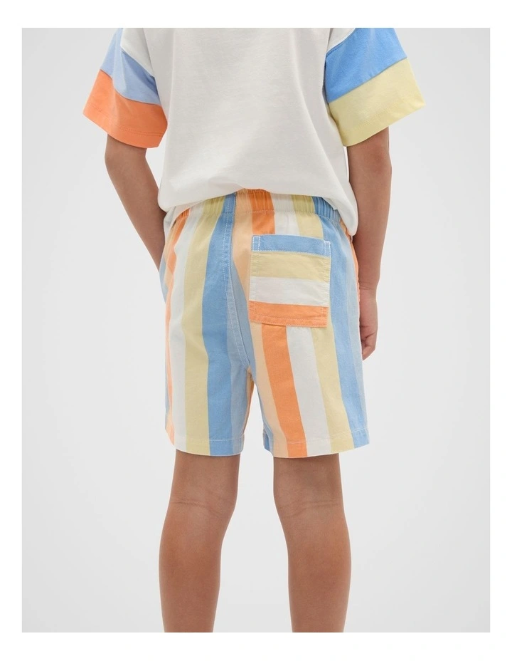 Stripe Short in Multi image 2