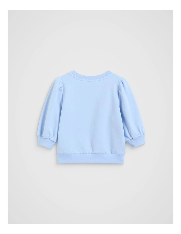 Floral Sweat in Luna Blue image 2