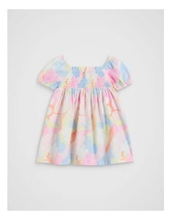 Abstract Floral Dress in Multi