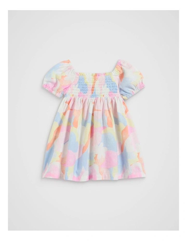 Abstract Floral Dress in Multi image 2