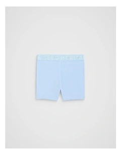 Core Logo Bike Short in Luna Blue