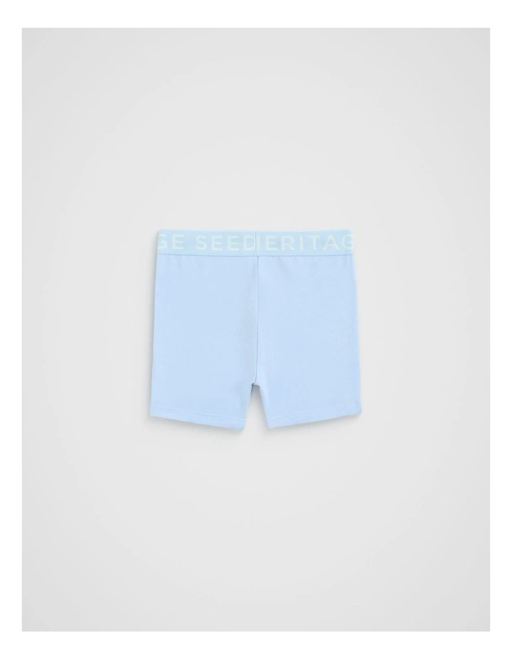 Core Logo Bike Short in Luna Blue image 2