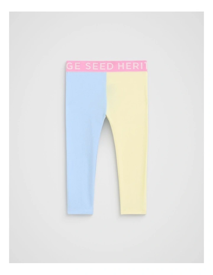 Colour Block Legging in Multi image 1