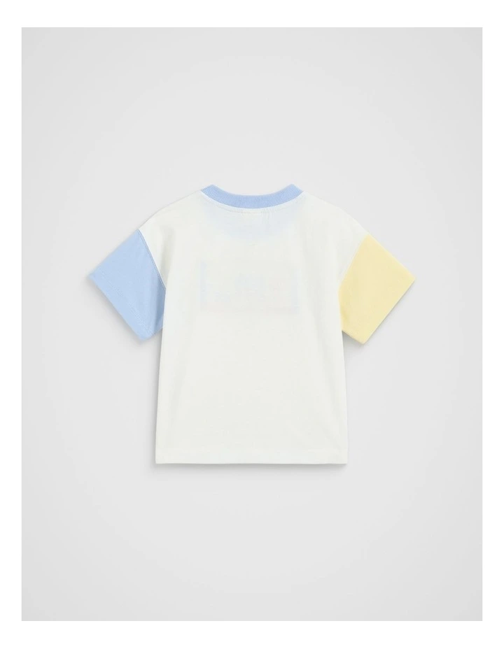 Colourblock Logo Tee in Canvas image 2
