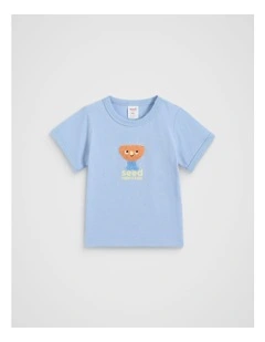 Shapes Retro Tee in Luna Blue