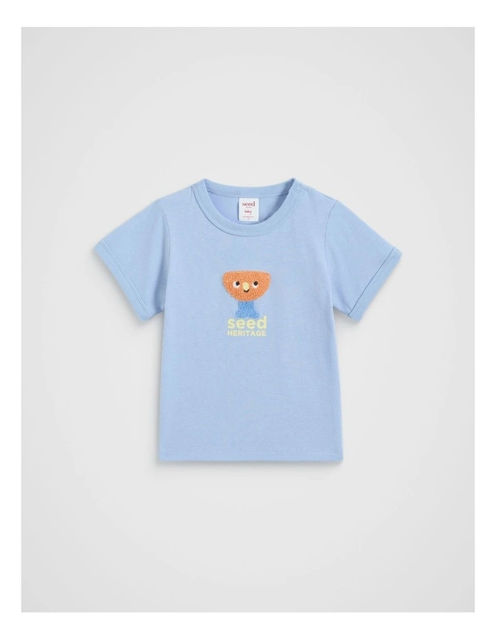 Shapes Retro Tee in Luna Blue image 1