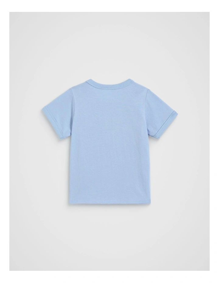 Shapes Retro Tee in Luna Blue image 2