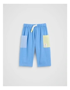 Contrast Pocket Pant in Celestial Blue