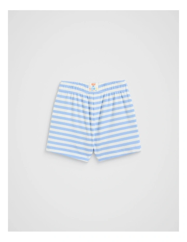 Loose Fit Rib Short in Luna Blue image 2