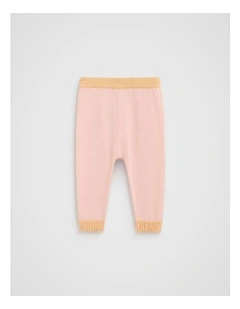 Colourblock Knit Legging in Pretty Pink