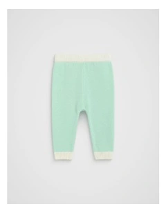 Colourblock Knit Legging in Mint