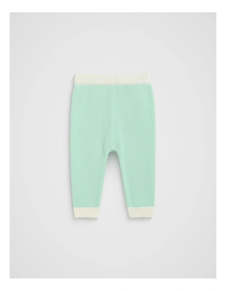 Colourblock Knit Legging in Mint image 1