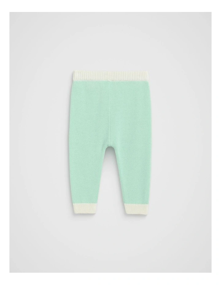 Colourblock Knit Legging in Mint image 2