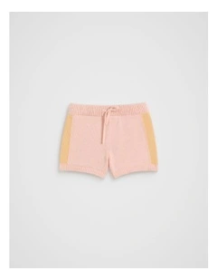 Spliced Knit Short in Pretty Pink