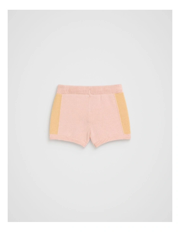 Spliced Knit Short in Pretty Pink image 2