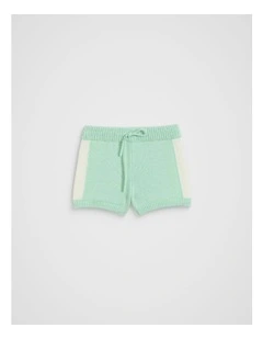 Spliced Knit Short in Mint