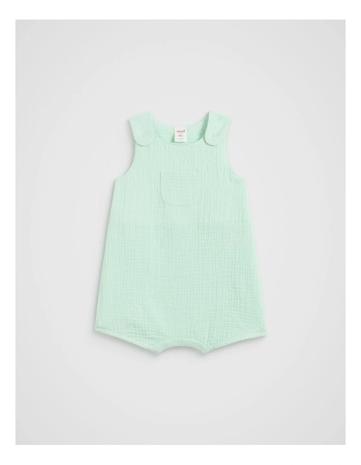 Spot Pocket Romper in Mint image 1