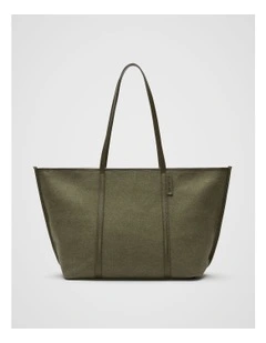 Trim Detail Tote Bag in Olive Leaf