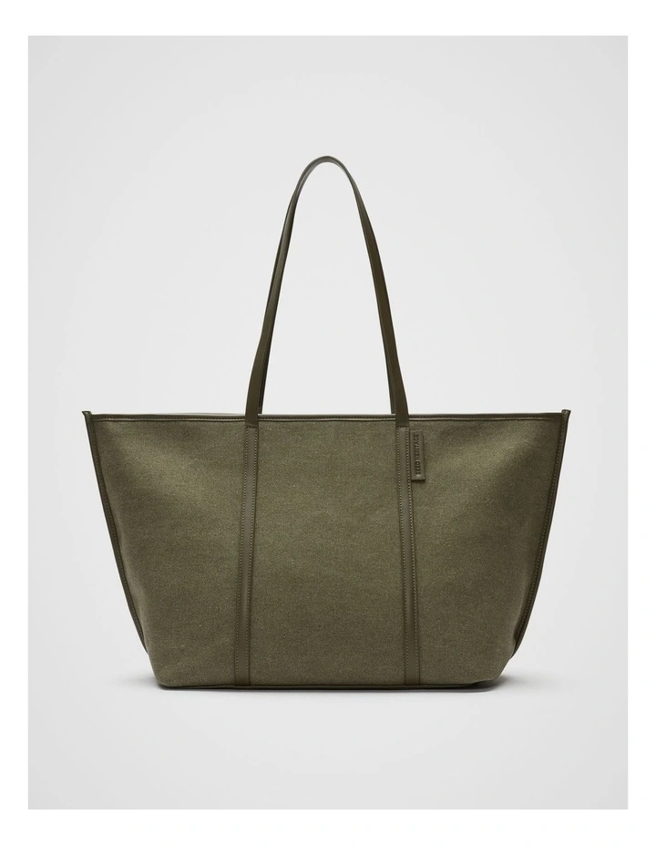 Trim Detail Tote Bag in Olive Leaf image 1