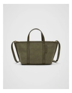 Trim Detail Mini Tote Bag in Olive Leaf