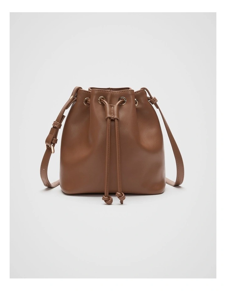 Ring Detail Crossbody Bag in Deep Tan image 1