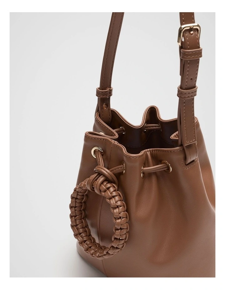 Ring Detail Crossbody Bag in Deep Tan image 3
