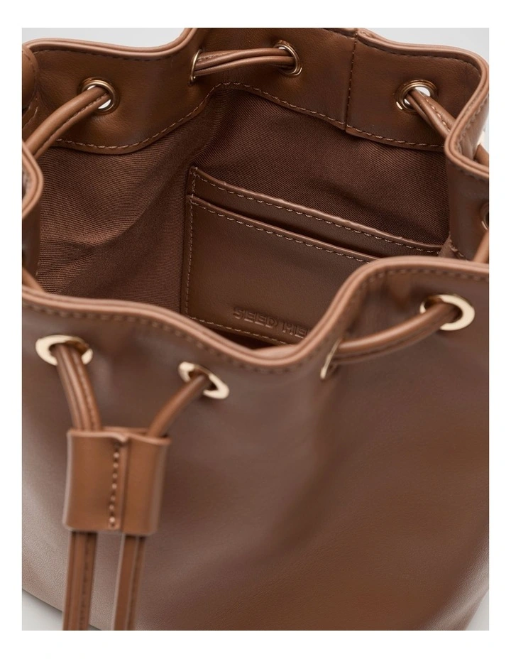 Ring Detail Crossbody Bag in Deep Tan image 4