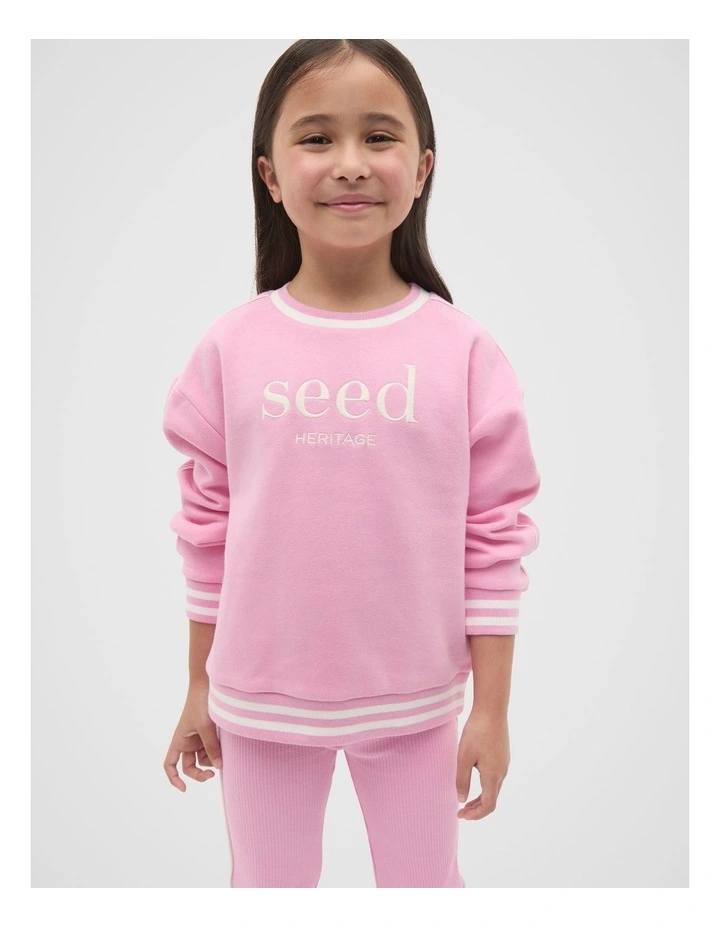 Core Logo Sweat in Candy Pink image 1