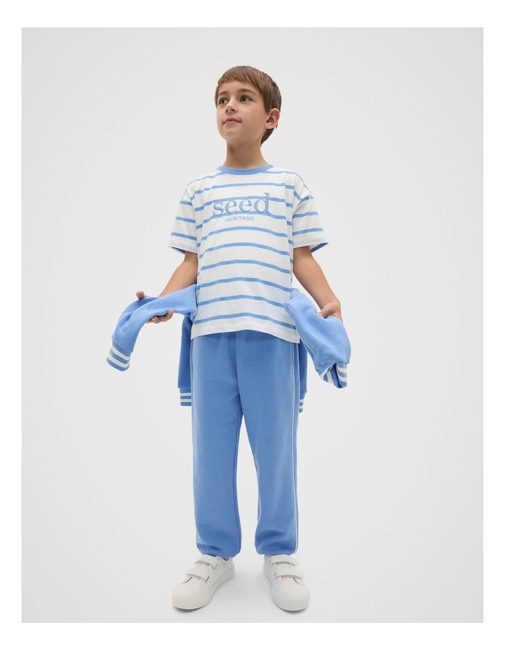 Stripe Logo Tee in Celestial Blue image 3