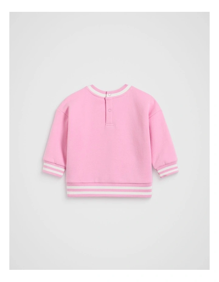 Core Logo Sweat in Pink image 2