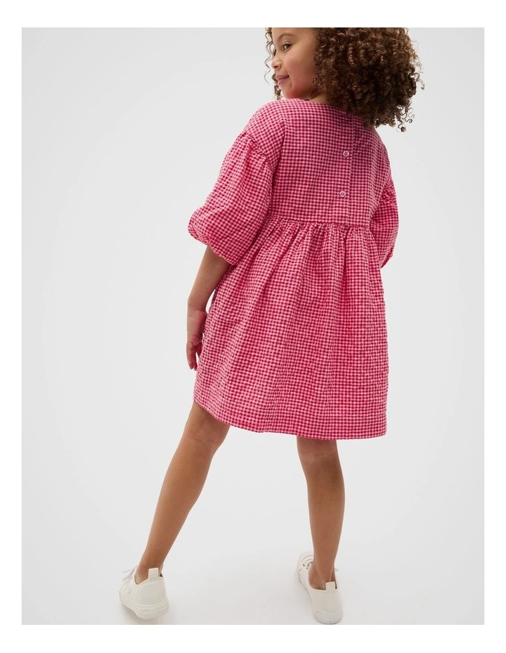 Gingham Dress in Pink image 2