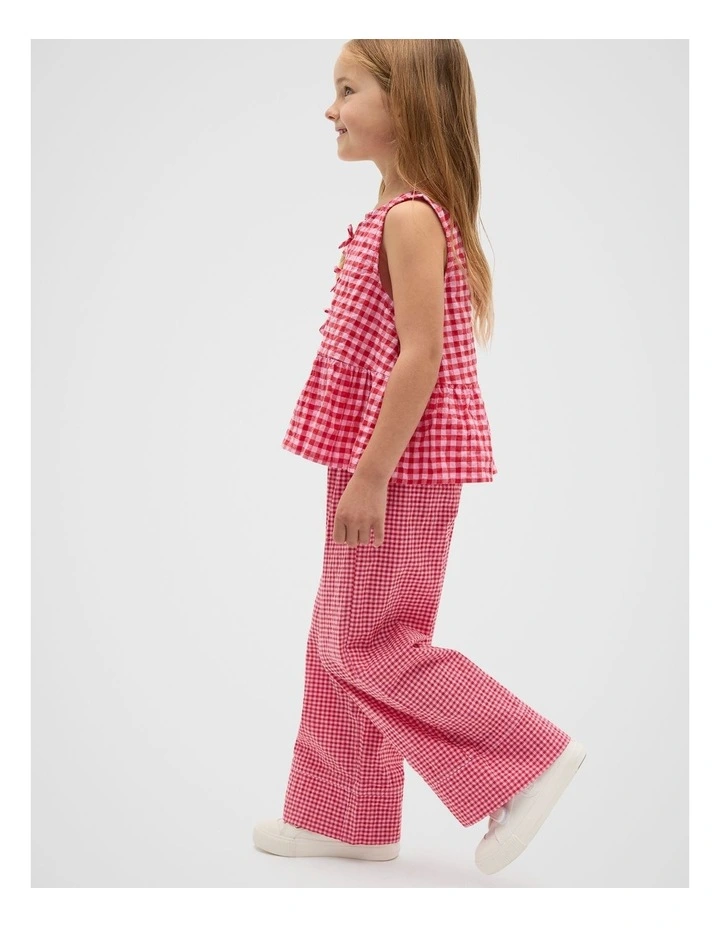 Gingham Pant in Multi image 3