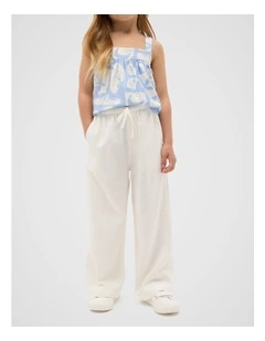 Straight Pull On Pant in Canvas